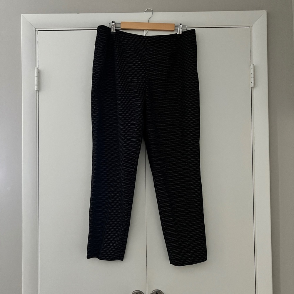 Tommy Hilfiger‎ Women's Black White Polka Dot Straight Leg Pants Size 12 - Picture 2 of 6